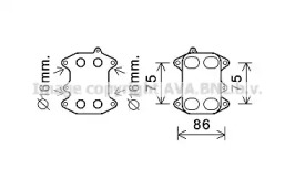 AVA QUALITY COOLING vw3388 -  масляный радиатор, двигательное масло